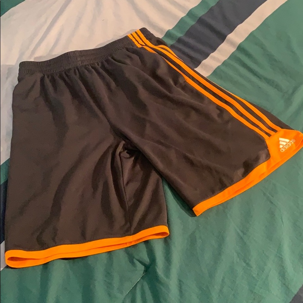 Boys extra large Adidas orange striped shorts